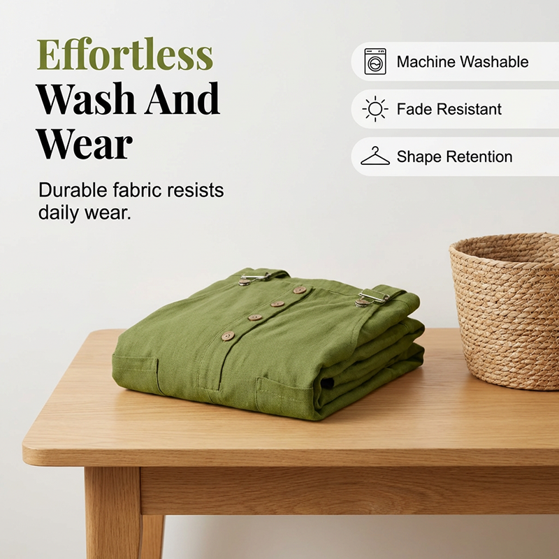 Gluschwein - 👖JETZT 60 % RABATT! 🌿 Lässige Damen-Latzhose mit Knopfleiste – Verstellbare Träger, atmungsaktives Material & bequeme Passform ✨