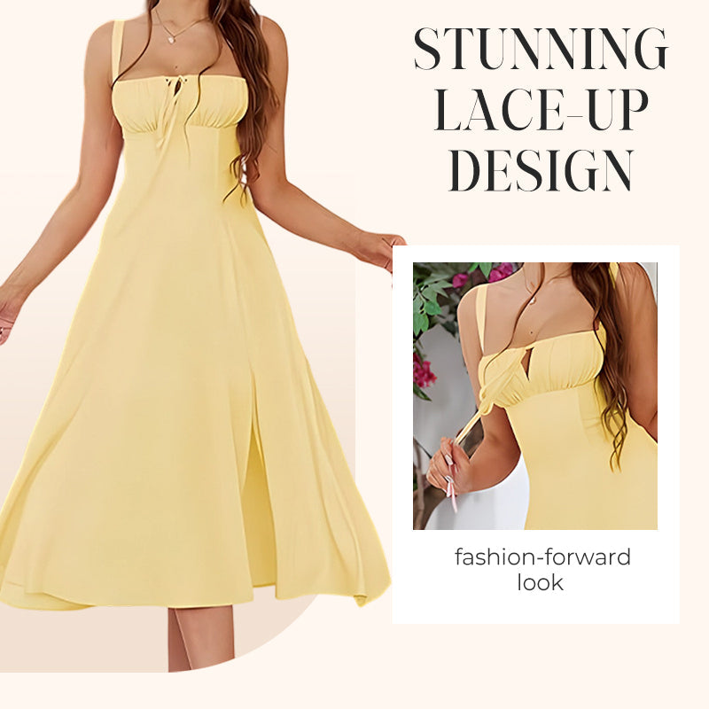 Gluschwein - 🔥2026 Hot sale 30% OFF🔥Women's Elegant Lace-Up Dress with Side Slit