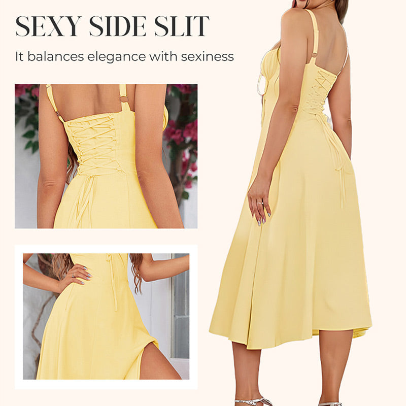 Gluschwein - 🔥2026 Hot sale 30% OFF🔥Women's Elegant Lace-Up Dress with Side Slit