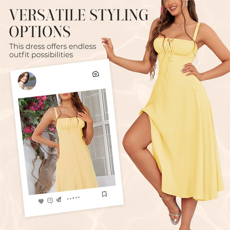 Gluschwein - 🔥2026 Hot sale 30% OFF🔥Women's Elegant Lace-Up Dress with Side Slit