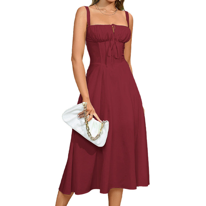 Gluschwein - 🔥2026 Hot sale 30% OFF🔥Women's Elegant Lace-Up Dress with Side Slit