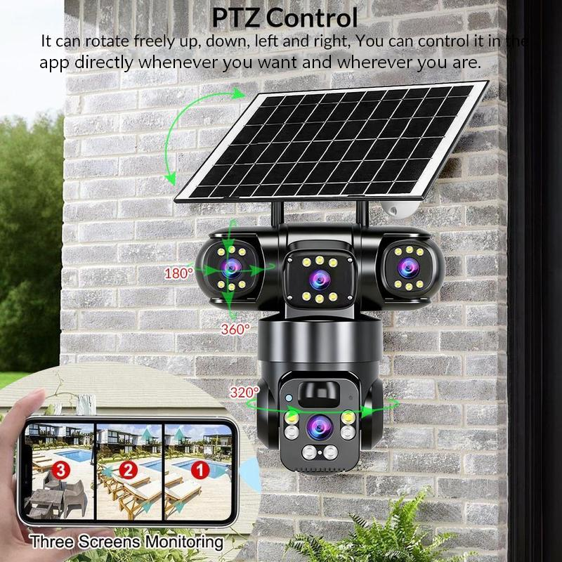 🔎 50% RABATT! 📷 6K 9MP 3-Linsen Kamera – 10x Zoom, 360° PTZ & Farb-Nachtsicht – IP66 wasserdicht – Rundumschutz ohne toten Winkel 🌙