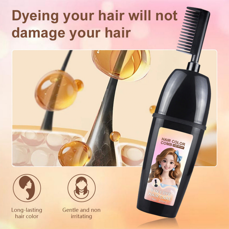 💇‍♀️ 3-in-1 Haarfarbenkamm | Färben, Mischen & Auftragen in einem Schritt – Einfache Anwendung zu Hause – 2 kaufen, 1 gratis
