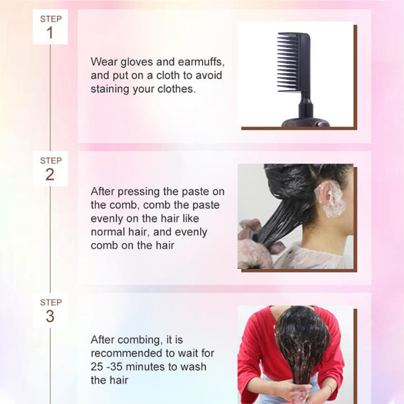 💇‍♀️ 3-in-1 Haarfarbenkamm | Färben, Mischen & Auftragen in einem Schritt – Einfache Anwendung zu Hause – 2 kaufen, 1 gratis