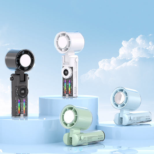 🔥Solange der Vorrat reicht 40 % Rabatt!🎉Zusammenklappbarer tragbarer Ventilator mit Digitalanzeige