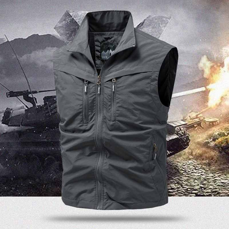 Gluschwein - 🧥 50% RABATT! 🏞️ Herren Outdoor-Weste mit Mehreren Taschen – Leicht, Strapazierfähig & Ideal Für Wandern & Reisen 🧗‍♂️