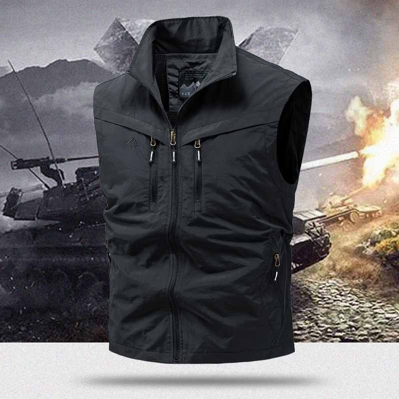 Gluschwein - 🧥 50% RABATT! 🏞️ Herren Outdoor-Weste mit Mehreren Taschen – Leicht, Strapazierfähig & Ideal Für Wandern & Reisen 🧗‍♂️