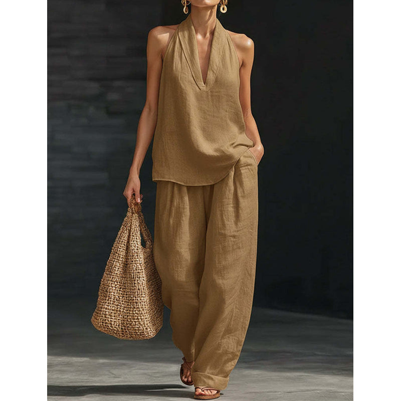 Gluschwein - ✨ Zweiteiliges Set für Damen mit Neckholder-Ausschnitt 👗🔥