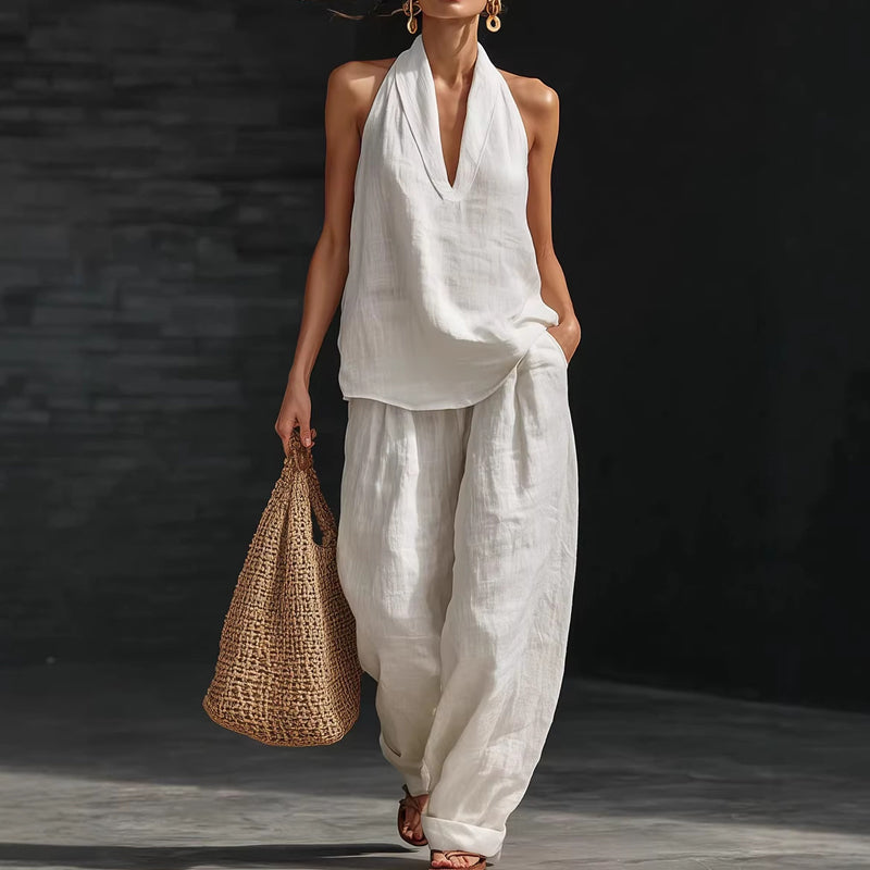 Gluschwein - ✨ Zweiteiliges Set für Damen mit Neckholder-Ausschnitt 👗🔥