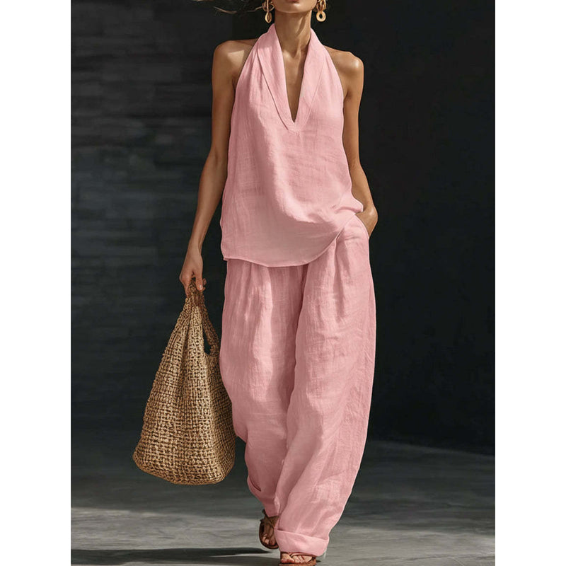 Gluschwein - ✨ Zweiteiliges Set für Damen mit Neckholder-Ausschnitt 👗🔥