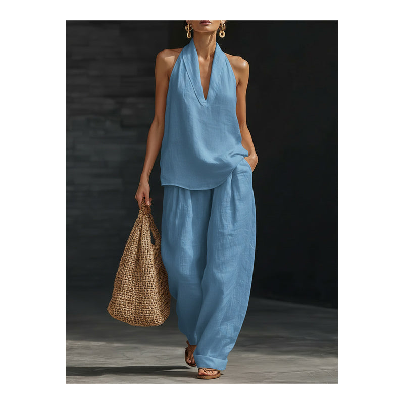 Gluschwein - ✨ Zweiteiliges Set für Damen mit Neckholder-Ausschnitt 👗🔥