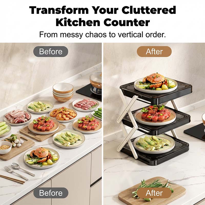 Gluschwein - Multi-layer Dish & Prep Tray Storage Rack