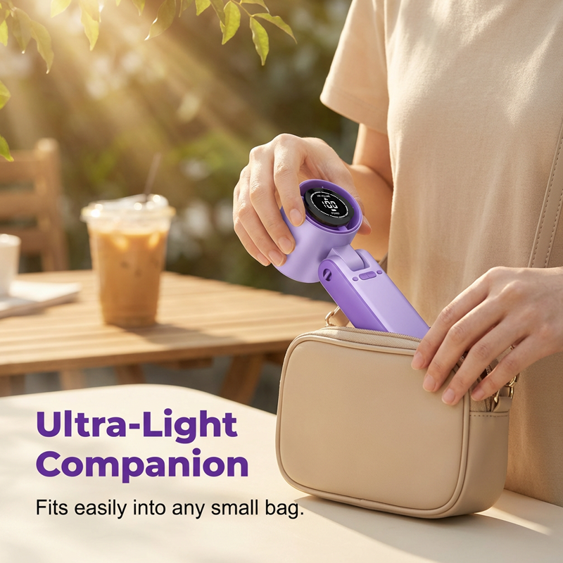Gluschwein - Portable Handheld Fan with LED Digital Display