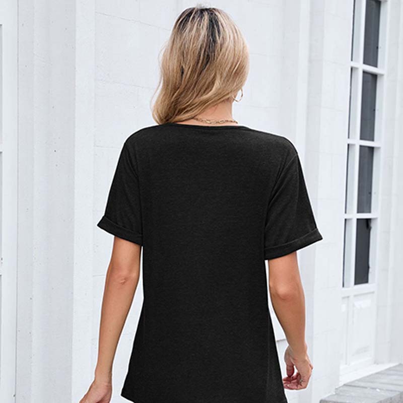 🔥Solange der Vorrat reicht 40 % Rabatt!🎉Damen V-Ausschnitt Kurzarm Freizeit-T-Shirt