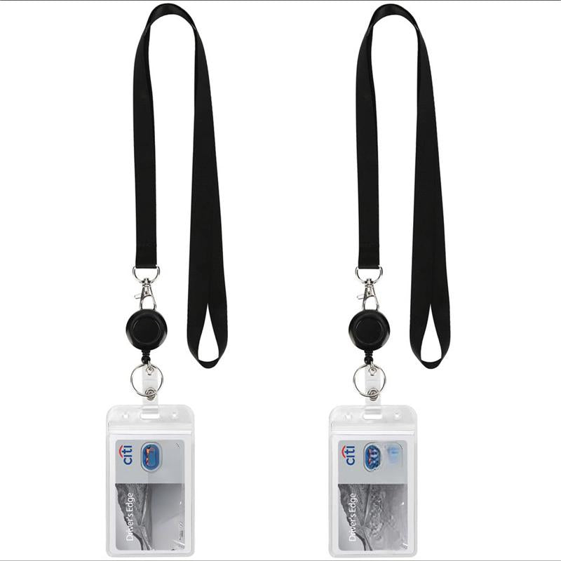 Gluschwein - Black Lanyard and Waterproof ID Badge Holder Set