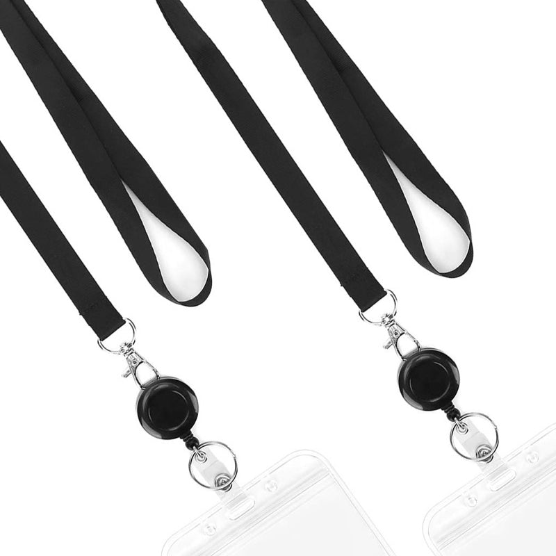 Gluschwein - Black Lanyard and Waterproof ID Badge Holder Set