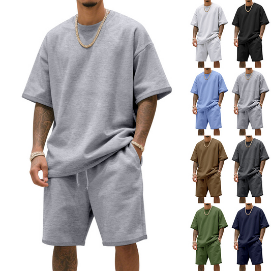 Gluschwein - 👕 50% RABATT! 🔥 Herren Freizeit-Set – T-Shirt & Shorts – bequem & atmungsaktiv – Perfekt für heiße Tage, Sport oder Strand – lässiger 2-teiliger Look 🩳