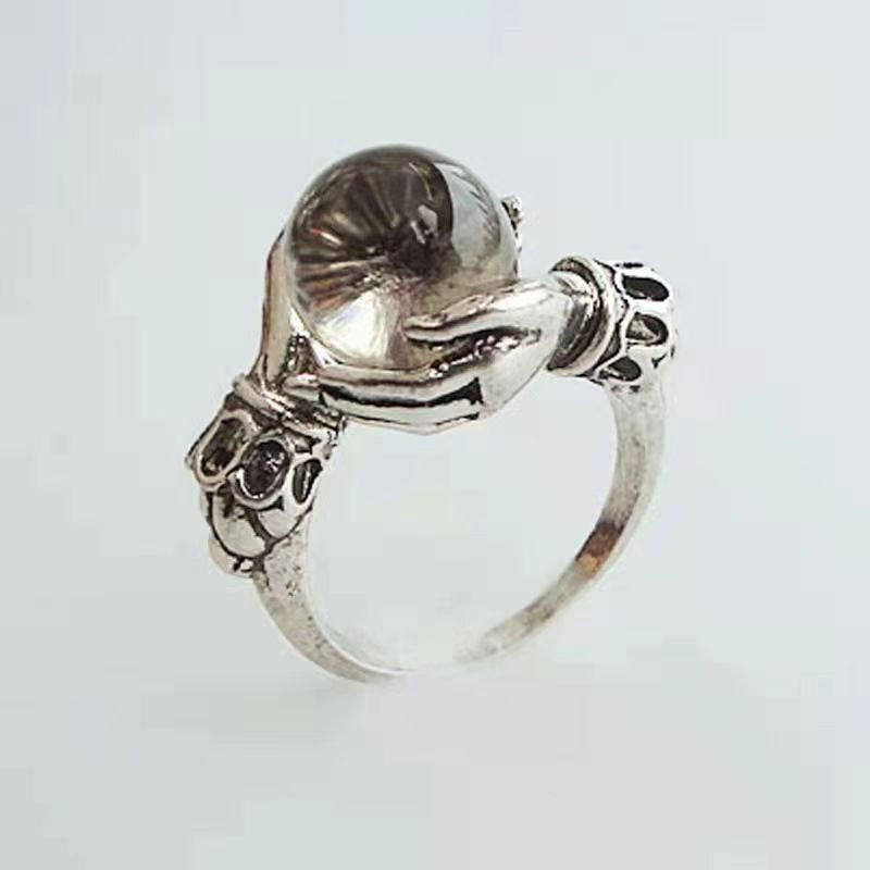 🔥Solange der Vorrat reicht 40 % Rabatt!🎉Gothic-Kristallkugel-Handring