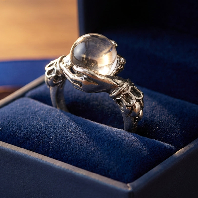 🔥Solange der Vorrat reicht 40 % Rabatt!🎉Gothic-Kristallkugel-Handring