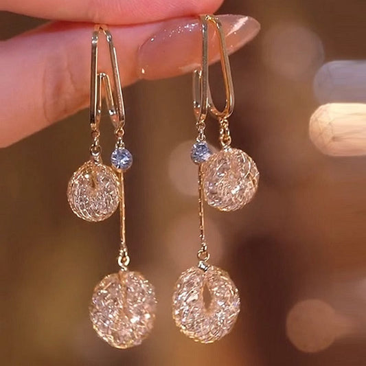 🔥Solange der Vorrat reicht 40 % Rabatt!🎉Elegante Ohrringe mit Kristallquasten