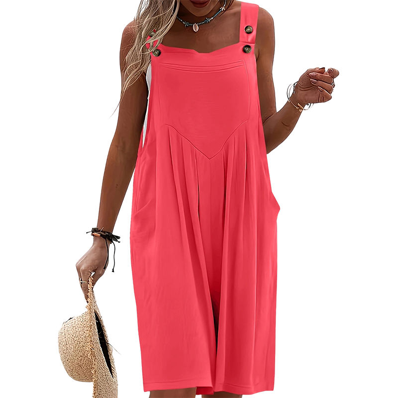 🔥 SOMMER MUST-HAVE: 49% 👗 Weitbein-Jumpsuit ohne Ärmel ✨ luftig, bequem & mit praktischen Taschen 🌿