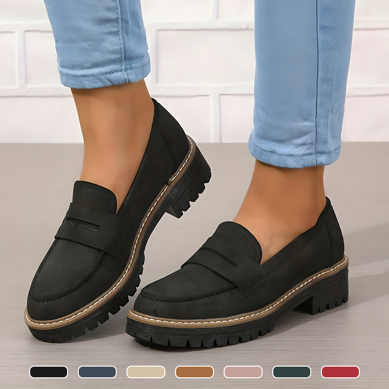 ⏳Begrenzte Zeit 50% Rabatt💥Bequeme Damen-Slip-On-Loafers mit Blockabsatz