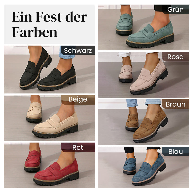 ⏳Begrenzte Zeit 50% Rabatt💥Bequeme Damen-Slip-On-Loafers mit Blockabsatz