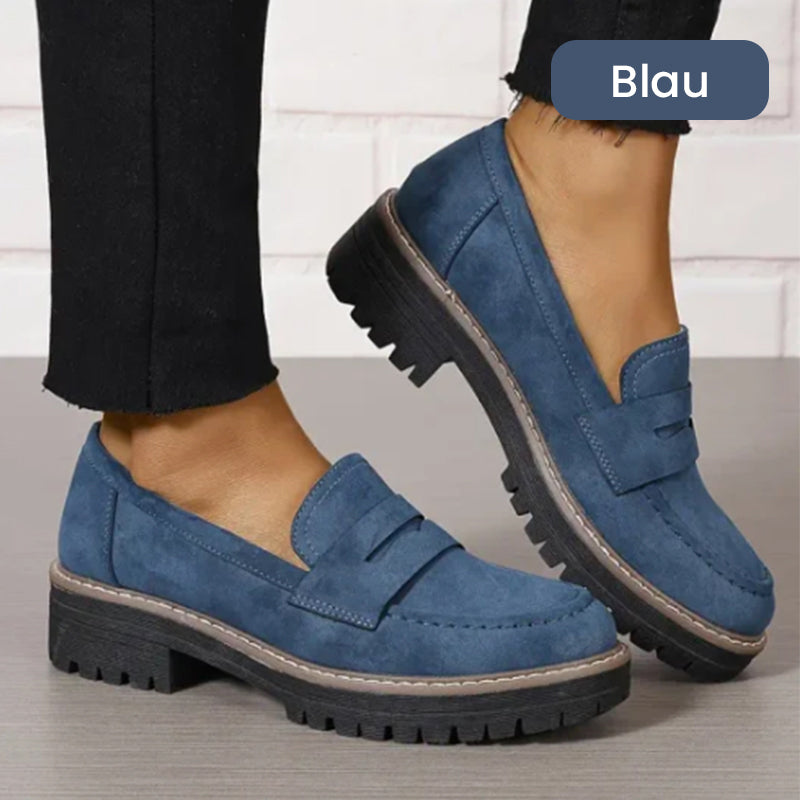 ⏳Begrenzte Zeit 50% Rabatt💥Bequeme Damen-Slip-On-Loafers mit Blockabsatz