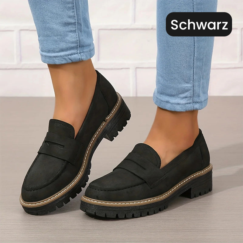 ⏳Begrenzte Zeit 50% Rabatt💥Bequeme Damen-Slip-On-Loafers mit Blockabsatz