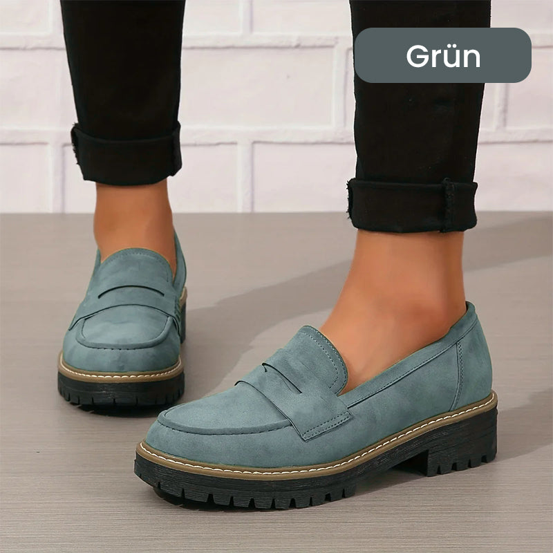 ⏳Begrenzte Zeit 50% Rabatt💥Bequeme Damen-Slip-On-Loafers mit Blockabsatz