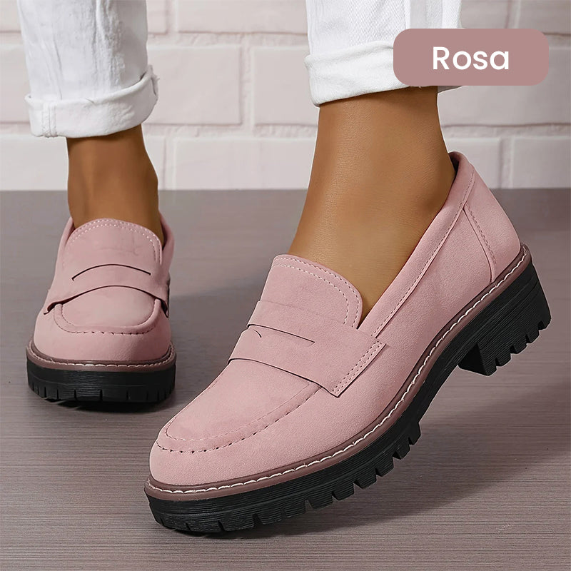 ⏳Begrenzte Zeit 50% Rabatt💥Bequeme Damen-Slip-On-Loafers mit Blockabsatz