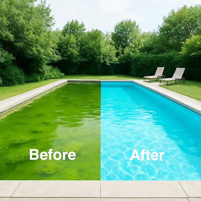 💧 Reinigungsflüssigkeit für Pools – kristallklares Wasser, mühelos! ✨ Schluss mit grünem Wasser und aggressiven Produkten – genießen Sie jederzeit ein gesundes, natürliches Badevergnügen. 🏊‍♂️💙