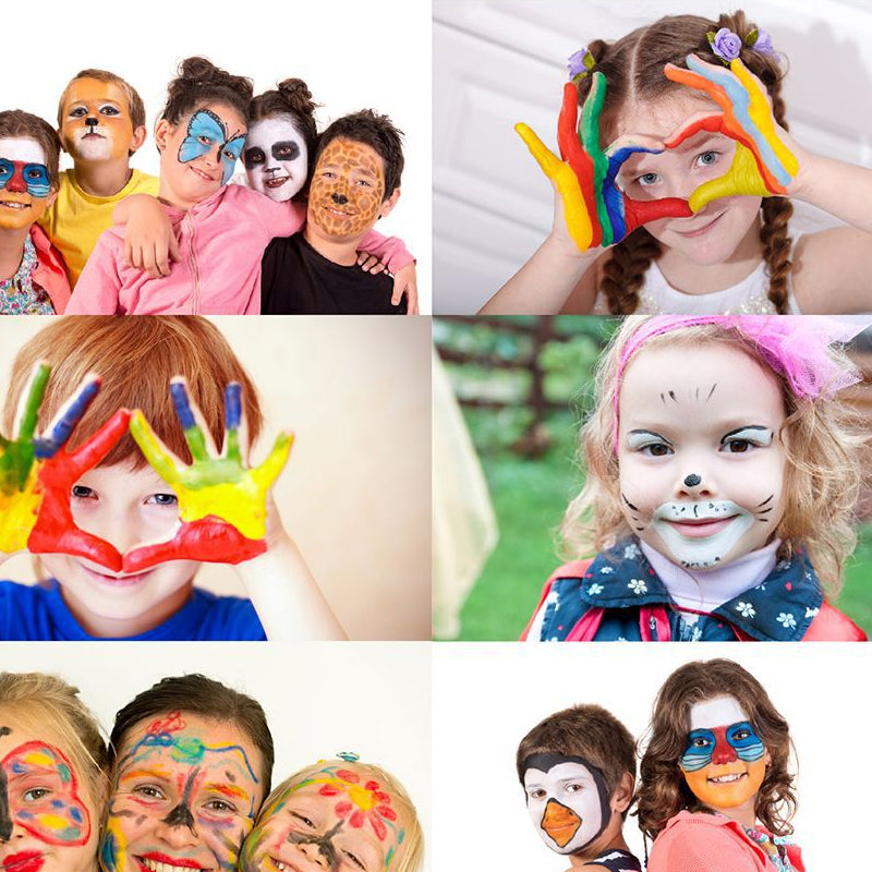 Gluschwein - Professionelles Regenbogen-Set mit Gesichts- und Körperfarben