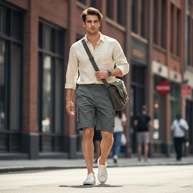 🔥Solange der Vorrat reicht 40 % Rabatt!🎉Lässige Cargo-Shorts für Herren mit elastischem Bund
