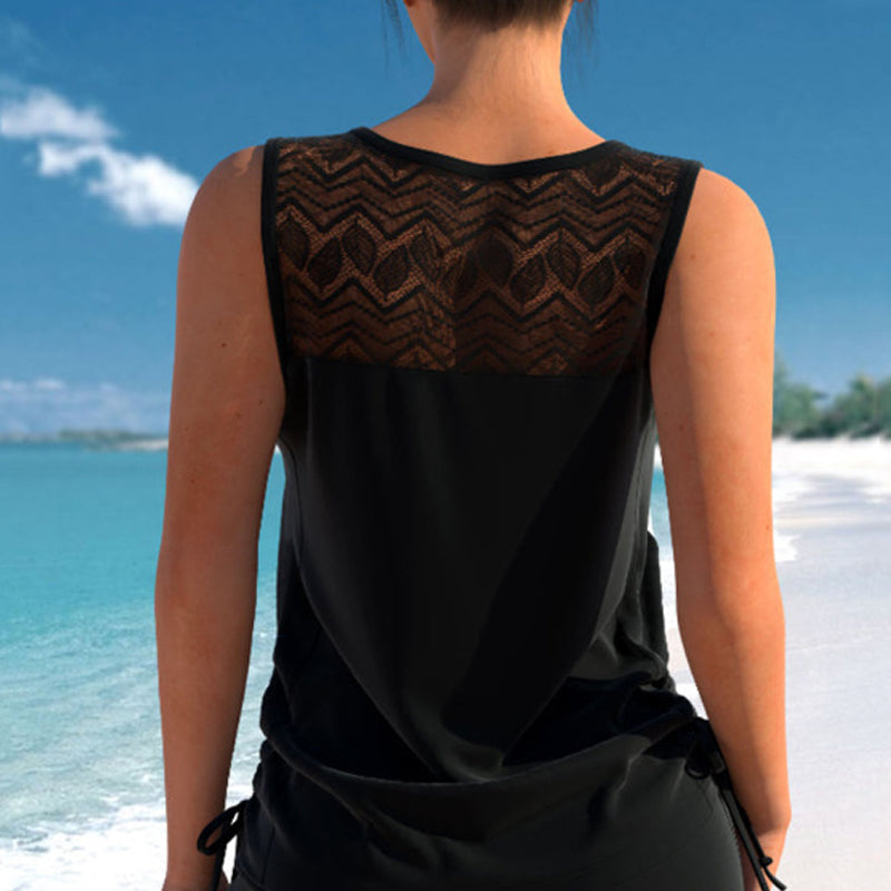 Zweiteiliger Bikini – hochtailliert mit Bandeau-Top – perfekt für den Strand👙🏖️