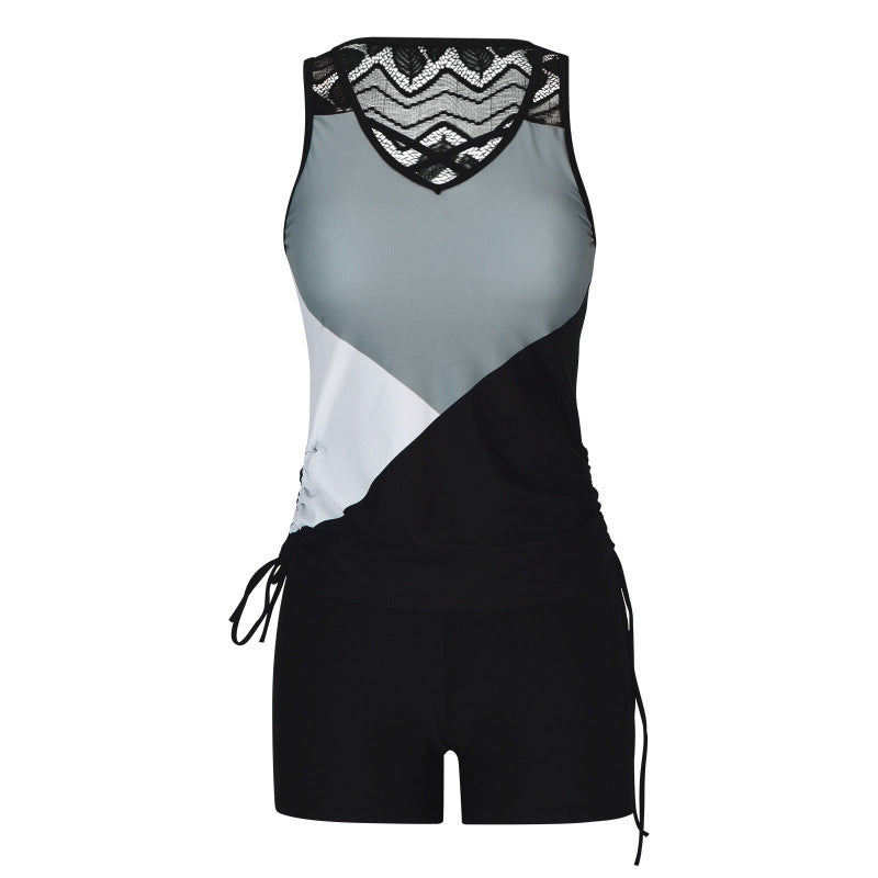 Zweiteiliger Bikini – hochtailliert mit Bandeau-Top – perfekt für den Strand👙🏖️