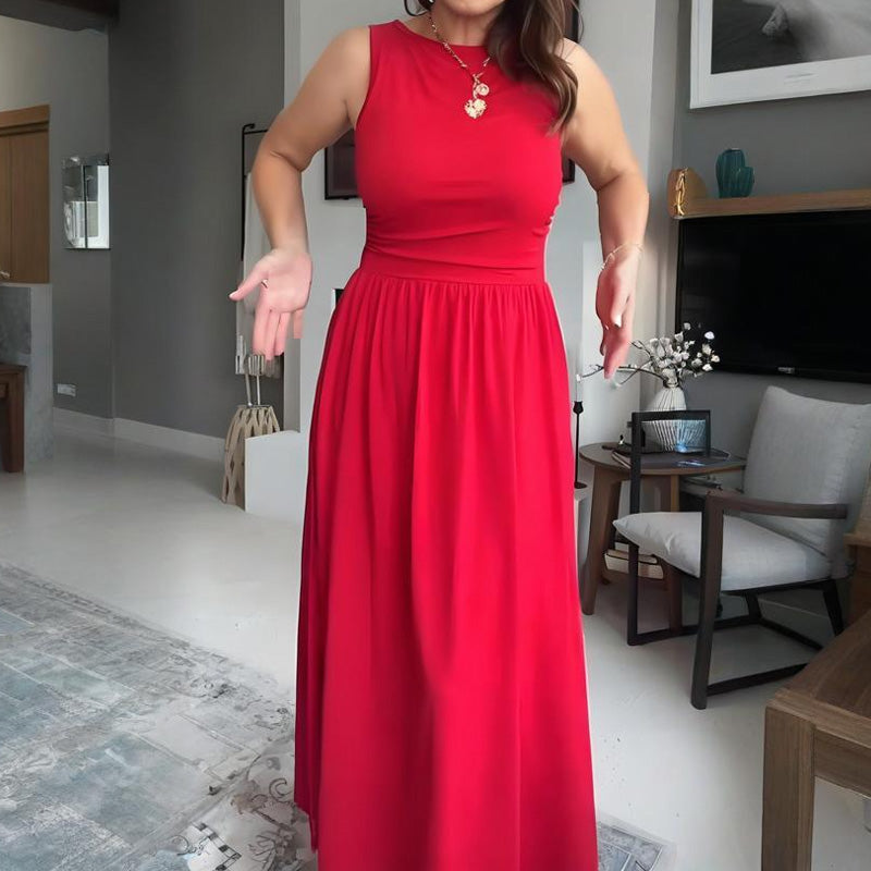 🔥 2026 NEU 🥳💞 50K+ VERKAUFT! ⚡Elegantes Damen-Maxikleid mit U-Boot-Ausschnitt👗
