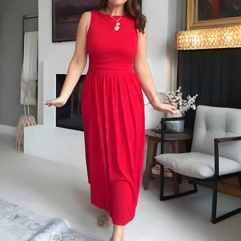 🔥 2026 NEU 🥳💞 50K+ VERKAUFT! ⚡Elegantes Damen-Maxikleid mit U-Boot-Ausschnitt👗
