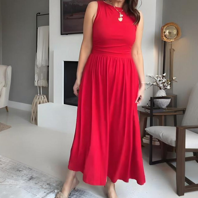 🔥 2026 NEU 🥳💞 50K+ VERKAUFT! ⚡Elegantes Damen-Maxikleid mit U-Boot-Ausschnitt👗