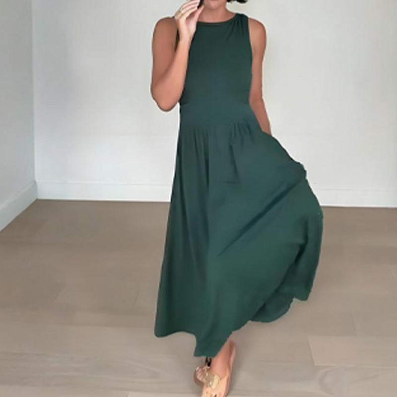 🔥 2026 NEU 🥳💞 50K+ VERKAUFT! ⚡Elegantes Damen-Maxikleid mit U-Boot-Ausschnitt👗