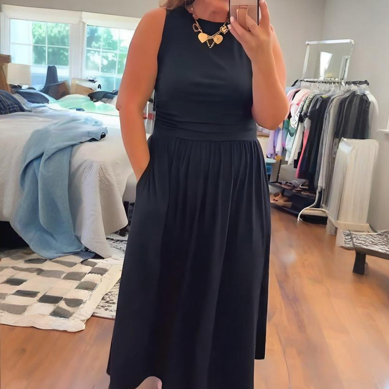 🔥 2026 NEU 🥳💞 50K+ VERKAUFT! ⚡Elegantes Damen-Maxikleid mit U-Boot-Ausschnitt👗