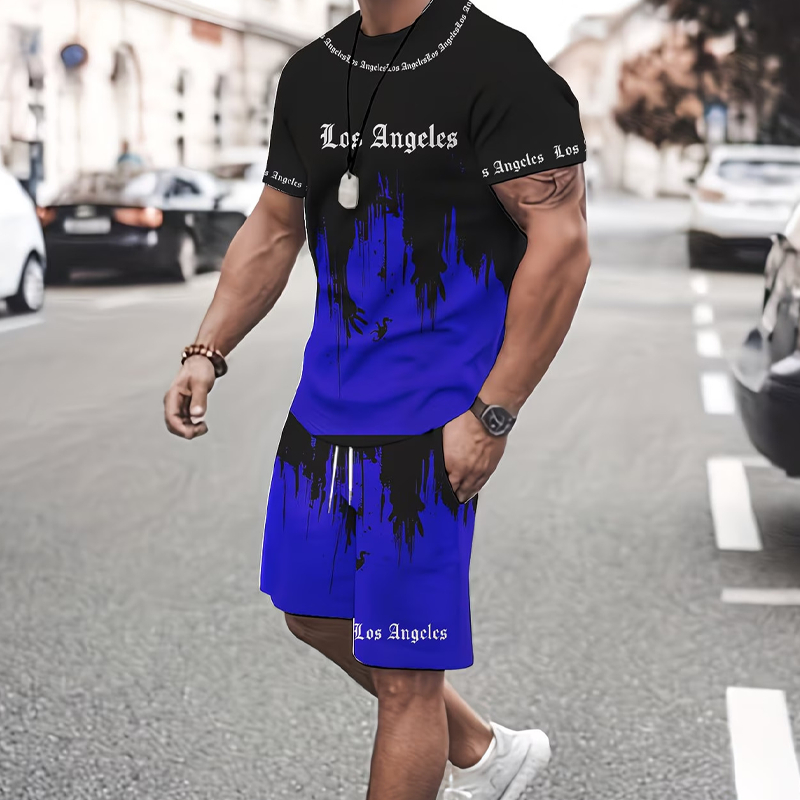 👕 JETZT 50% RABATT! 🔥 Herren-Set aus grafisch bedrucktem T-Shirt und Shorts – Weicher Stoff, auffälliges Design & perfekt für Sommertage ☀️