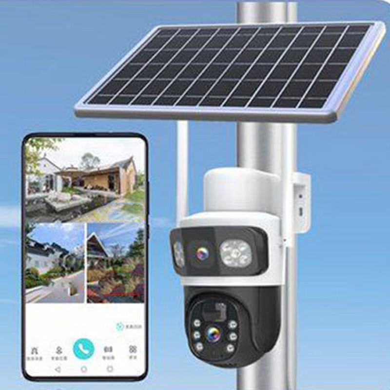 Gluschwein - 📹 50% RABATT! ☀️ Solarbetriebene Überwachungskamera mit Akku – Dual-Objektiv, 3-Geteiltes Bild & HD-Nachtsicht, Per App Steuerbar Für Maximale Sicherheit 🔭
