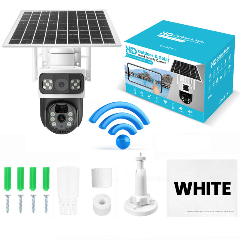 Gluschwein - 📹 50% RABATT! ☀️ Solarbetriebene Überwachungskamera mit Akku – Dual-Objektiv, 3-Geteiltes Bild & HD-Nachtsicht, Per App Steuerbar Für Maximale Sicherheit 🔭