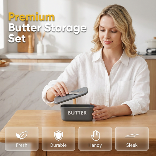 Gluschwein - 🧈 50% RABATT! 🍞 Große Butterdose aus Kunststoff mit Deckel & Integriertem Messer – Platzsparend, Frischhaltend & Ideal Für Die Küche 🏠