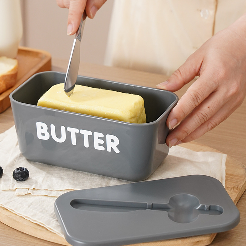 🧈 50% RABATT! 🍞 Große Butterdose aus Kunststoff mit Deckel & Integriertem Messer – Platzsparend, Frischhaltend & Ideal Für Die Küche 🏠
