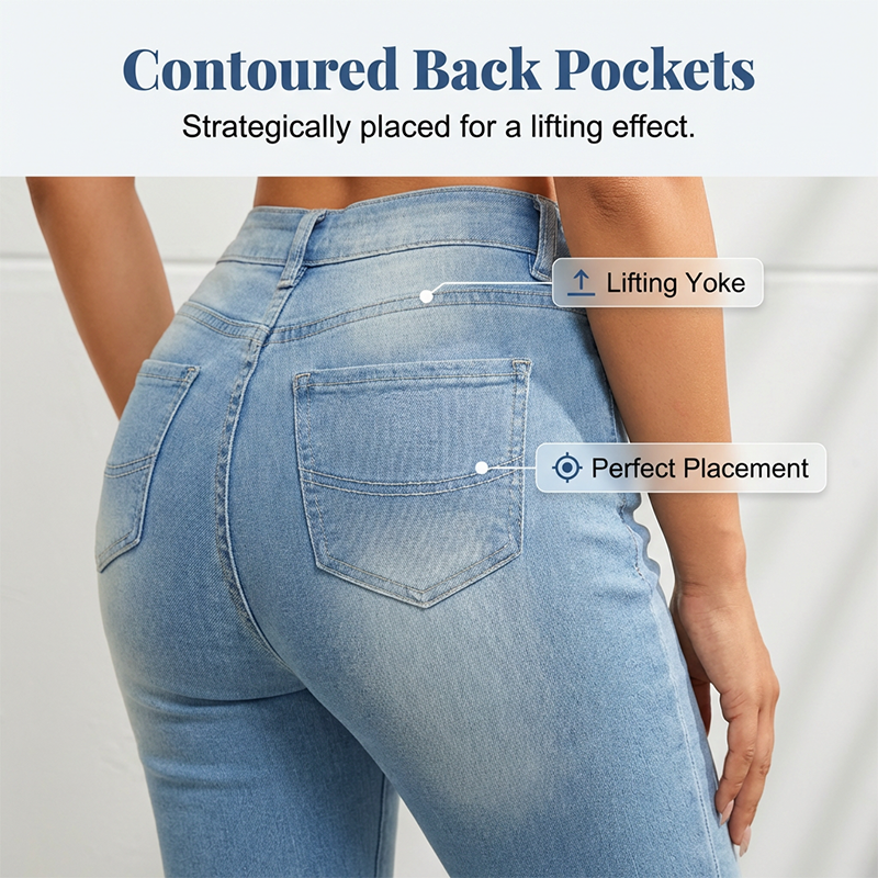 Gluschwein - 🌺Capri-Jeans für Damen mit hoher Taille und schmaler Passform