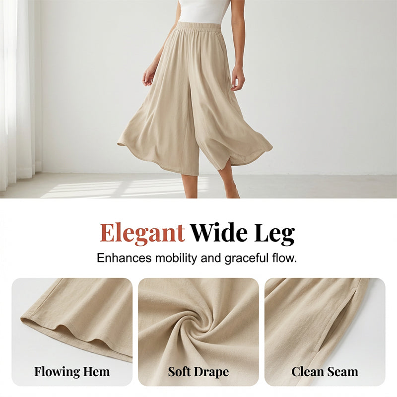 🍂🔥 50% RABATT ⏰ Leichte Damen Crop-Hose mit elastischem Bund – luftig, bequem & perfekt für warme Tage ☀️✨