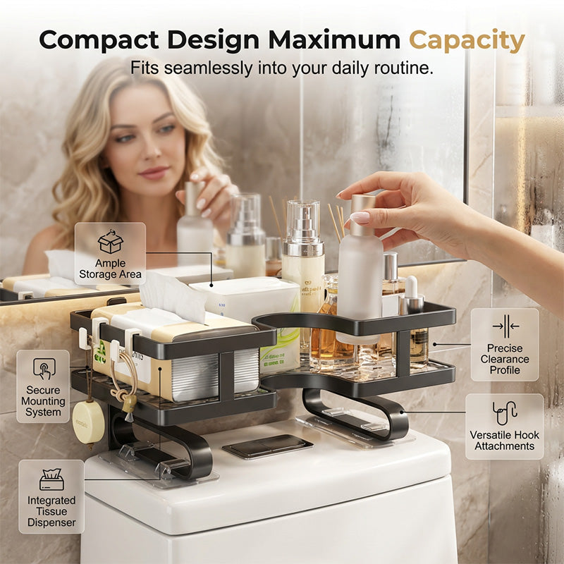Gluschwein - Wall-Mounted Bathroom & Kitchen Organizer Rack