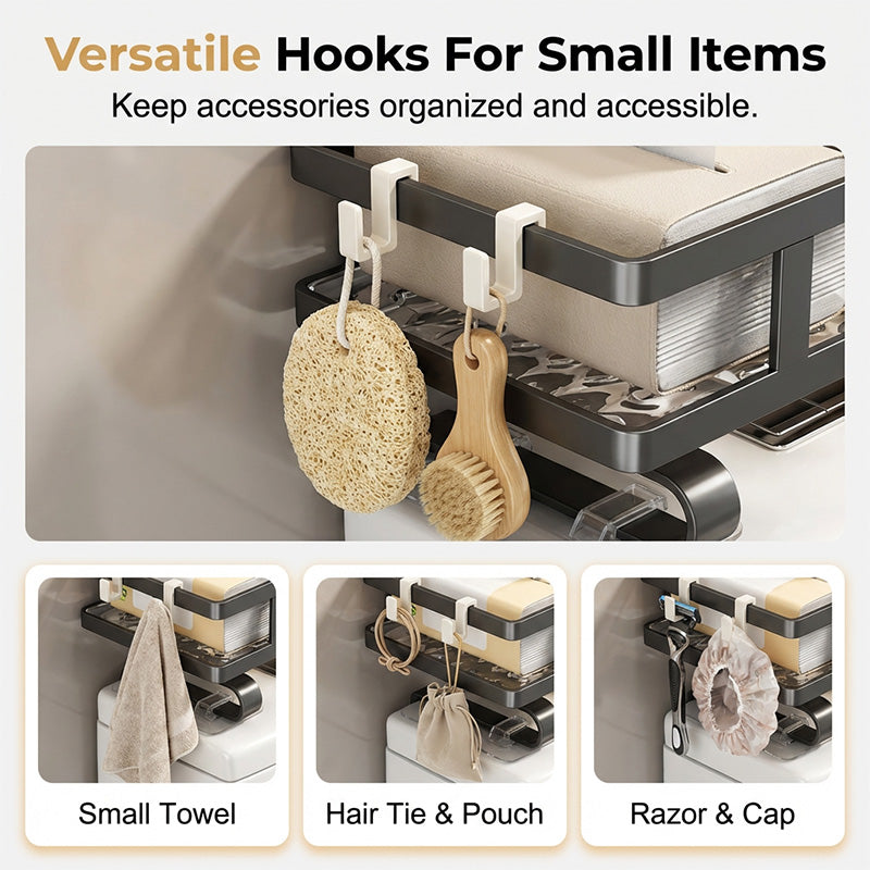 Gluschwein - Wall-Mounted Bathroom & Kitchen Organizer Rack